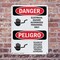 Signmission Electrical Hazard Authorized Only Bilingual Danger Sign, Plastic, 7in W x 10in L, 2PK OS-2PACK-DS-P-710-VS-1197 - alternate 5